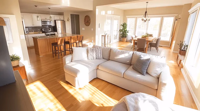 Freshly cleaned living room